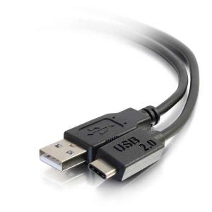 USB 2.0 USB-C to USB-A Cable M/M - Black 2m