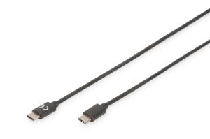 USB Type-C charger/ data cable set, type C M/M, 1m 3er Set, 3A, 480MB, 2.0 Version, black