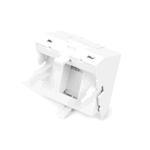 Face plate 45x45 mm, 1-port, angled for DN-93802-5-SH, RAL 9003