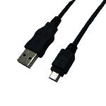 USB Mini Cable USB A Male/USB B Male 3m - 5 Polig - Black