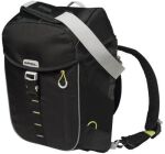 BASIL MILES BICYCLE BACKPACK 17L BLACK - Zwart/groen - 17L