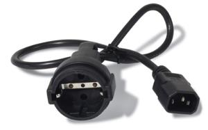 Power Cord Iec 320 C14 To Schuko Cee 7 10a/230v 0.5m