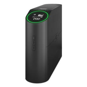 Back-UPS Pro, 2200VA/1320W, Tower, 230V, 2x UK and 2x IEC C13 outlets, RGB Lights, Pure Sine Wave, Midnight - Black