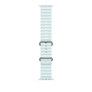 49mm Ice Blue Ocean Band - Natural Titanium Finish