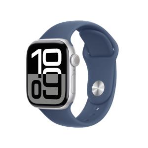Watch Series 10 Gps + Cellular 42mm Silver Aluminium Case Withdenim Sport Band - M/l