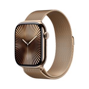 Watch Series 10 Gps + Cellular 46mm Gold Titanium Case With Gold Milanese Loop - S/m