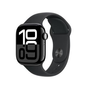 Watch Series 10 Gps 42mm Jet Black Aluminium Case With Black Sport Band - M/l
