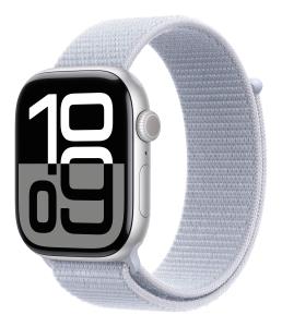Watch Series 10 Gps 46mm Silver Aluminium Case With Blue Cloud Sport Loop