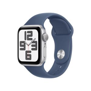 Watch Se Gps 40mm Silver Aluminium Case With Denim Sport Band - S/m