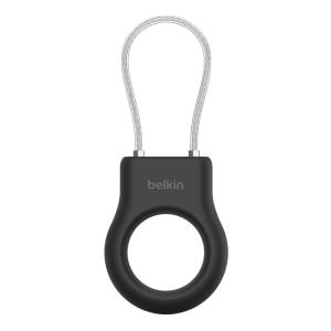 Secure Holder With Wire Cable For Airtag Black
