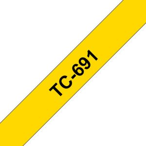 Tape 9mm Lami Black On Yellow (tc691)