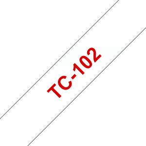 Tape 12mm Lami Red On Clear (tc102)