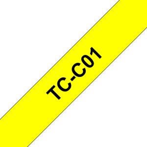 Tape 12mm Black On Yellow Fluorescent (tcc01)
