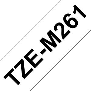 Tape Tzem261 36mm Matt Laminated Black On White