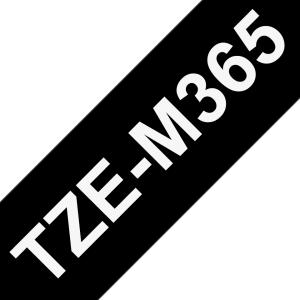 Tape Tzem365 36mm Matt Laminated White On Black
