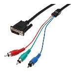 DVI-I (24+5) Cable Male To 3x RcarGB 3m