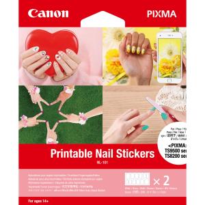 Nl-101 - Adhesive - White - 24 Pcs. (2 Sheet(s) X 12) Nail Stickers - For Pixma Ts8250, Ts8251