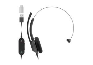 Headset 321 - Wired Single On-ear - USB-a - Carbon Black With Headset Adapter