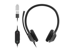 Headset 322 - Wired Dual On-ear -  USB-a - Carbon Black With Headset Adapter