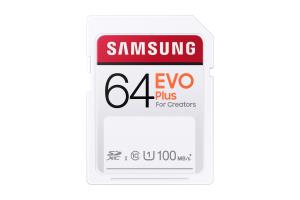 Sd Evo Plus Full-size - 64GB - Flash Card - U3 , 100mb/s - White