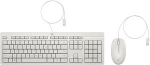Wired Keyboard and Mouse 225 - White - Qwerty Int'l