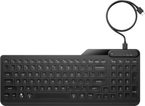 Multi-Device Wired Keyboard 405 - Backlit - Qwertzu German