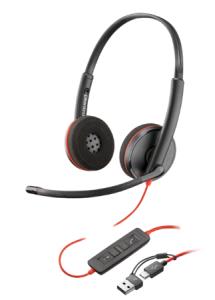 Headset Blackwire 3220 - Stereo - USB-c + USB-C/A Adaptor