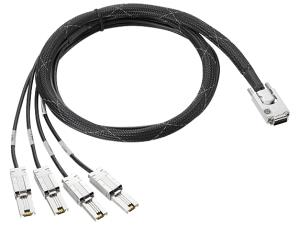 Mini SAS High Density to Dual 2-lane Mini SAS High Density External Fanout 4 Meter Cable