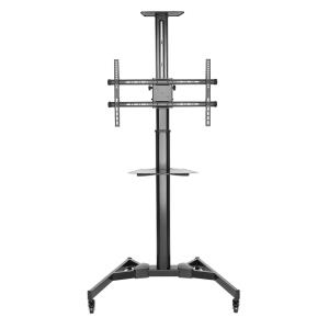TV floor stand with shelf and camera