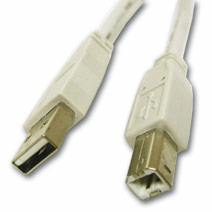 USB 2.0 A/B Cable - White 3m