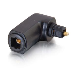 Velocity Right Angle Adapter Toslink (m) - Toslink (f) - Black