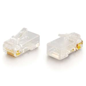 Rj45 Cat5e Mod Plug (with Load Bar) For Round Solid/ Stranded Cable 50pk