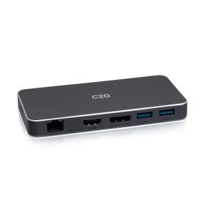 USB-C 7-in-1 Dual Display MST Docking Station - DP / 3x USB-C / HDMI / 2x USB-A 3.0 / RJ45 - 100W USB Power Delivery