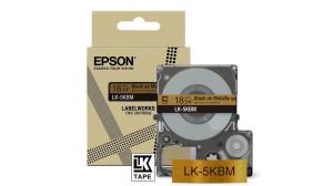 Tape Cartridge - Lk-5kbm - 18mm - Metallic Gold/ Black
