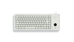 G84-4400 Compact Desktop Ultraflat - Keyboard with Trackball - Corded USB - Light Gray - Qwertzu German