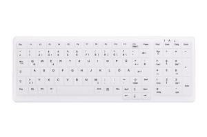 AK-C7000F-U1 Hygiene Compact Sealed - Keyboard With Numeric Pad - Corded USB - White - Qwertzu Spanish