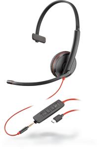 Headset Blackwire 3215 - Monaural - USB-c / 3.5mm
