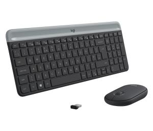 Slim Wireless Keyboard And Mouse Combo Mk470 - Graphite - Qwertz Swiss