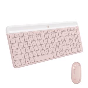 Slim Wireless Keyboard And Mouse Combo Mk470 - Rose Qwerty Italian