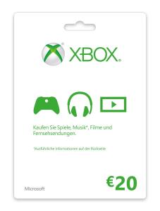 Xbox Live Gift Card Emea Pk Lic Agency Online 20 Euro