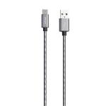 USB A to C 2.0 Metallic Charcoal Cable 1m / 3.3FT