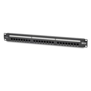 TRIPP LITE CAT6 24-Port Patch Panel - PoE+ Compliant, 110/Krone, 568A/B, RJ45 Ethernet, 1U Rack-Mount, TAA