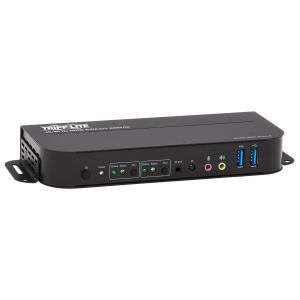 TRIPP LITE KVM Switch 2-Port HDMI/USB - 4K 60 Hz, HDR, HDCP 2.2, IR, USB Sharing, USB 3.0 Cables