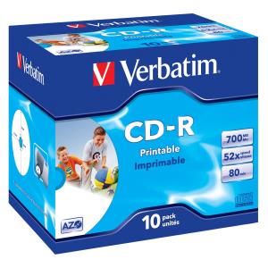 Cdr Recorder Media 700MB 80min 52x Datalife Plus Fast Dry Printable 10-pk With Jewel Case