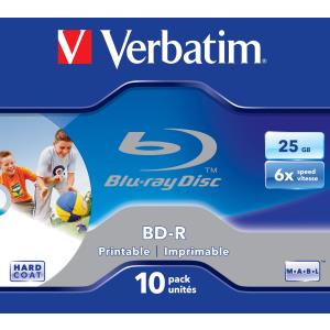 Bluray Disk Wide Printable 25GB 6x In Jewel Case 10-pk