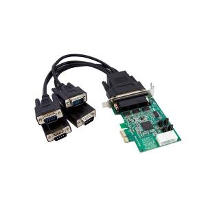 Native Pci-e Rs232 Serial Card With 16950 Uart 4 Port Low Profile