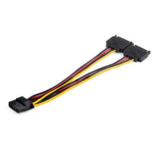 Dual SATA To Lp4 Power Cable Adapter - Pvc Jacket - 18 Awg