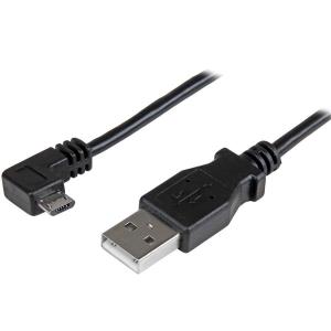 Micro-USB Charge-and-Sync Cable M/M - Right-Angle Micro-USB - 30/24 AWG - 1m
