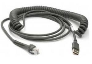 Cable USB Type A Enhanced Coiled Power Off Terminal 15ft