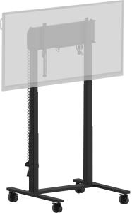 Double Column Electric Floor Lift On Wheels For Monitors Up To 98